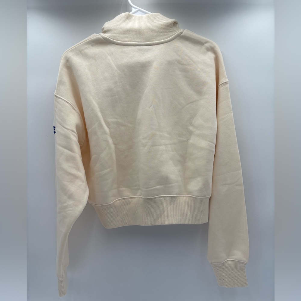Nike Denver Broncos Cropped Quarter Zip Sweatshirt NWT Cream NFL Women small - Picture 2 of 10